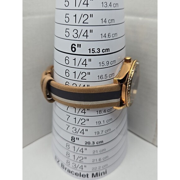 Fossil Scarlette Mini ES4594 Rose Gold Blue Dial Leather Watch New Battery Small - Picture 7 of 12